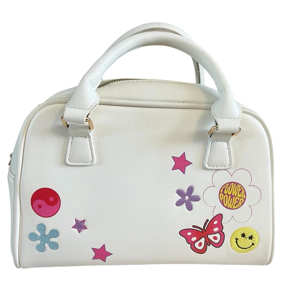 Hostess Pick 🥳 x 2 White and Pink Satchel with Colorful Embellishments by Skinny